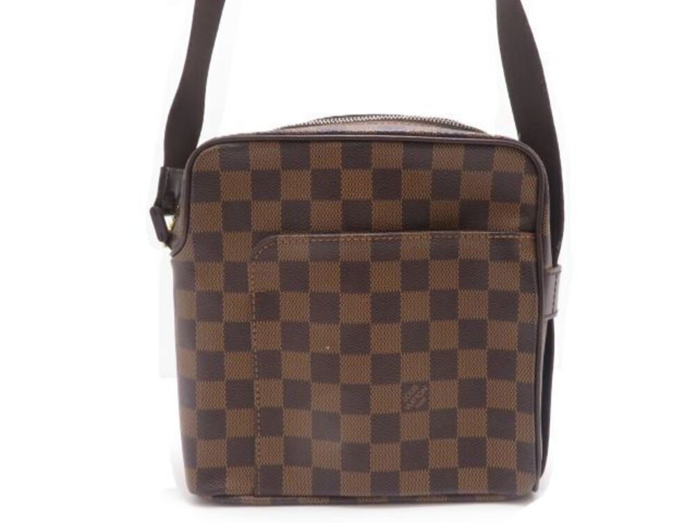 LOUIS VUITTON Olaf Damier Bag Shoulder Canvas Brown